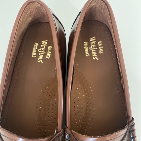 G.H. Bass Weejuns Brown Leather Ombre Whitney Loafers - Picture 3 of 9